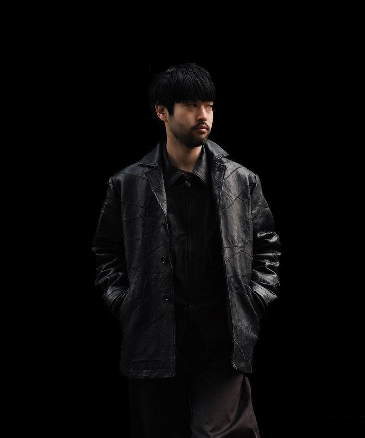 ANTHEM A アンセムエーのCOW LEATHER UNEVEN JACKETのBLACK 公式通販サイトsession福岡セレクトショップ