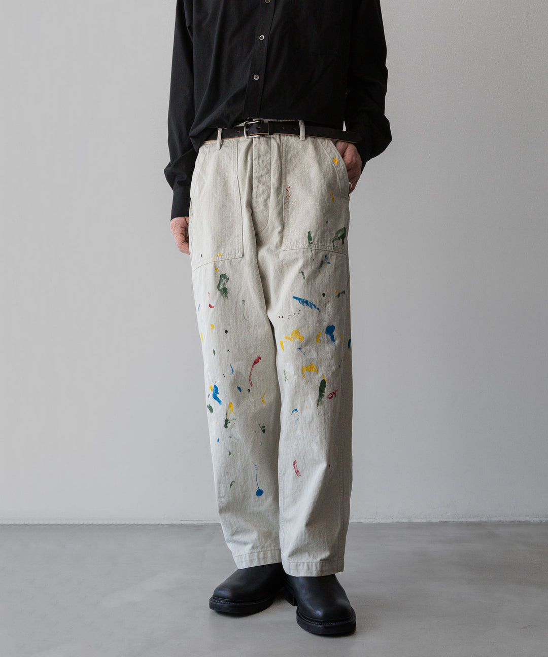 INTÉRIM - インテリムのMILK PAINT ORGANIC COTTON HBT TWILL BAKER PANTSのPU.IVORY公式通販サイトsession福岡セレクトショップ