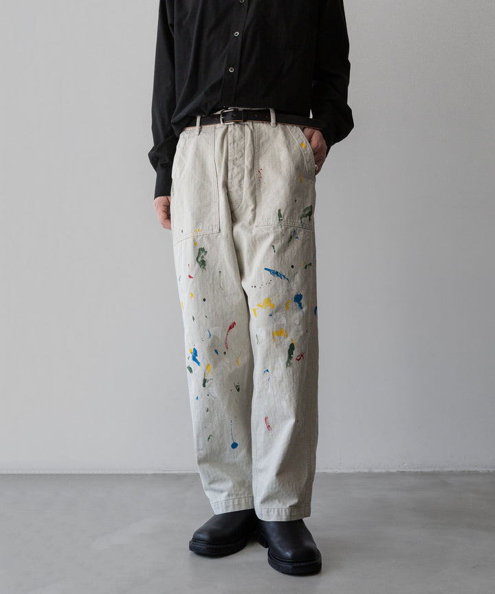INTÉRIM - インテリムのMILK PAINT ORGANIC COTTON HBT TWILL BAKER PANTSのPU.IVORY公式通販サイトsession福岡セレクトショップ