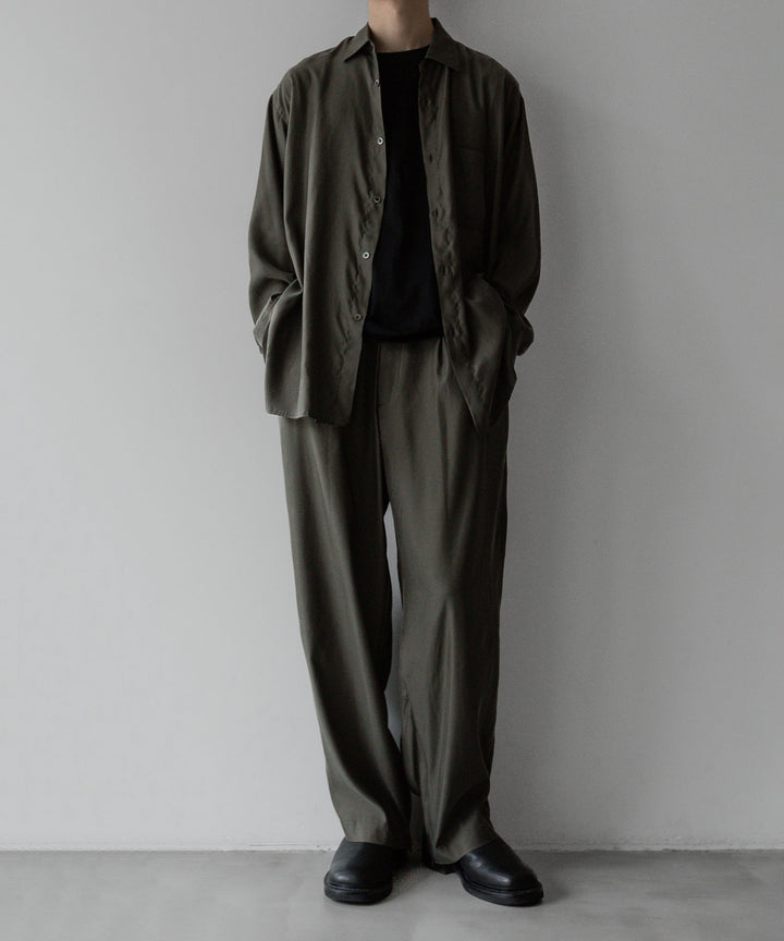 【stein】ssstein シュタインのOVERSIZED CUPRO LS SHIRT - GREY KHAKI 公式通販サイトsession福岡セレクトショップ