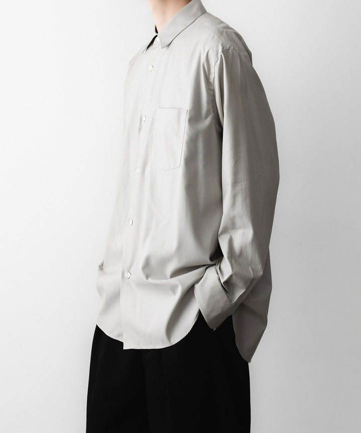 ssstein(シュタイン)の PIMA COTTON OVERSIZED REGULAR COLLAR SHIRT - OFF GREYの公式通販サイトsession福岡セレクトショップ