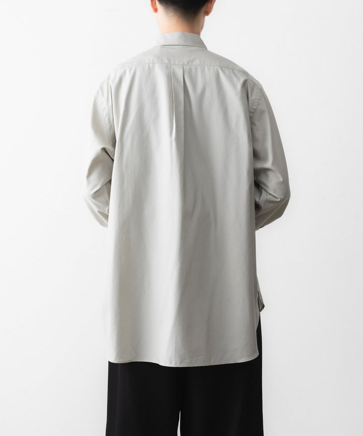 ssstein(シュタイン)の PIMA COTTON OVERSIZED REGULAR COLLAR SHIRT - OFF GREYの公式通販サイトsession福岡セレクトショップ