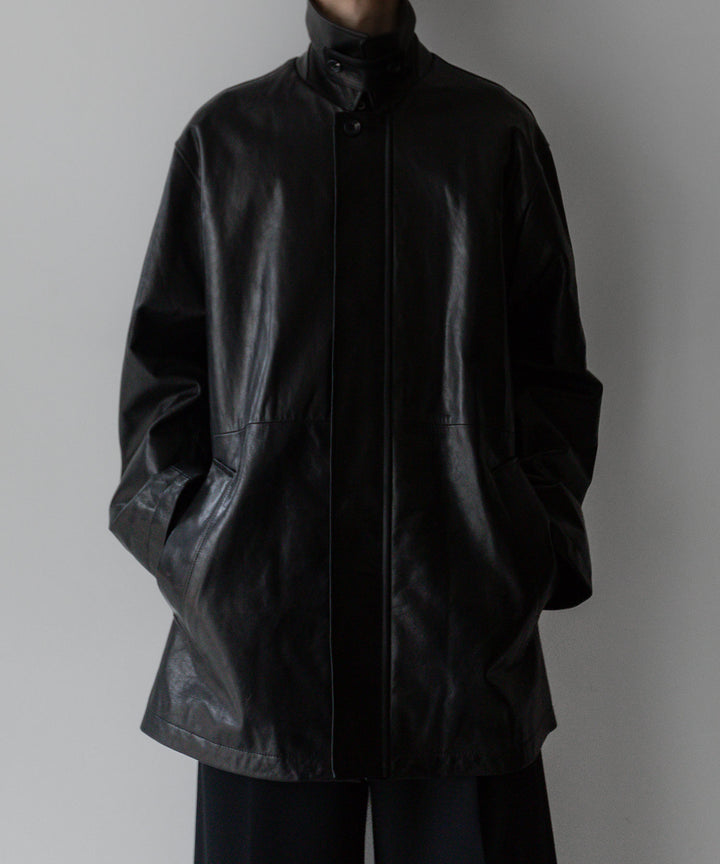stein シュタイン 23AW LEATHER ZIP JACKET - BLACK sessionセッション福岡セレクトショップ 公式通販サイト