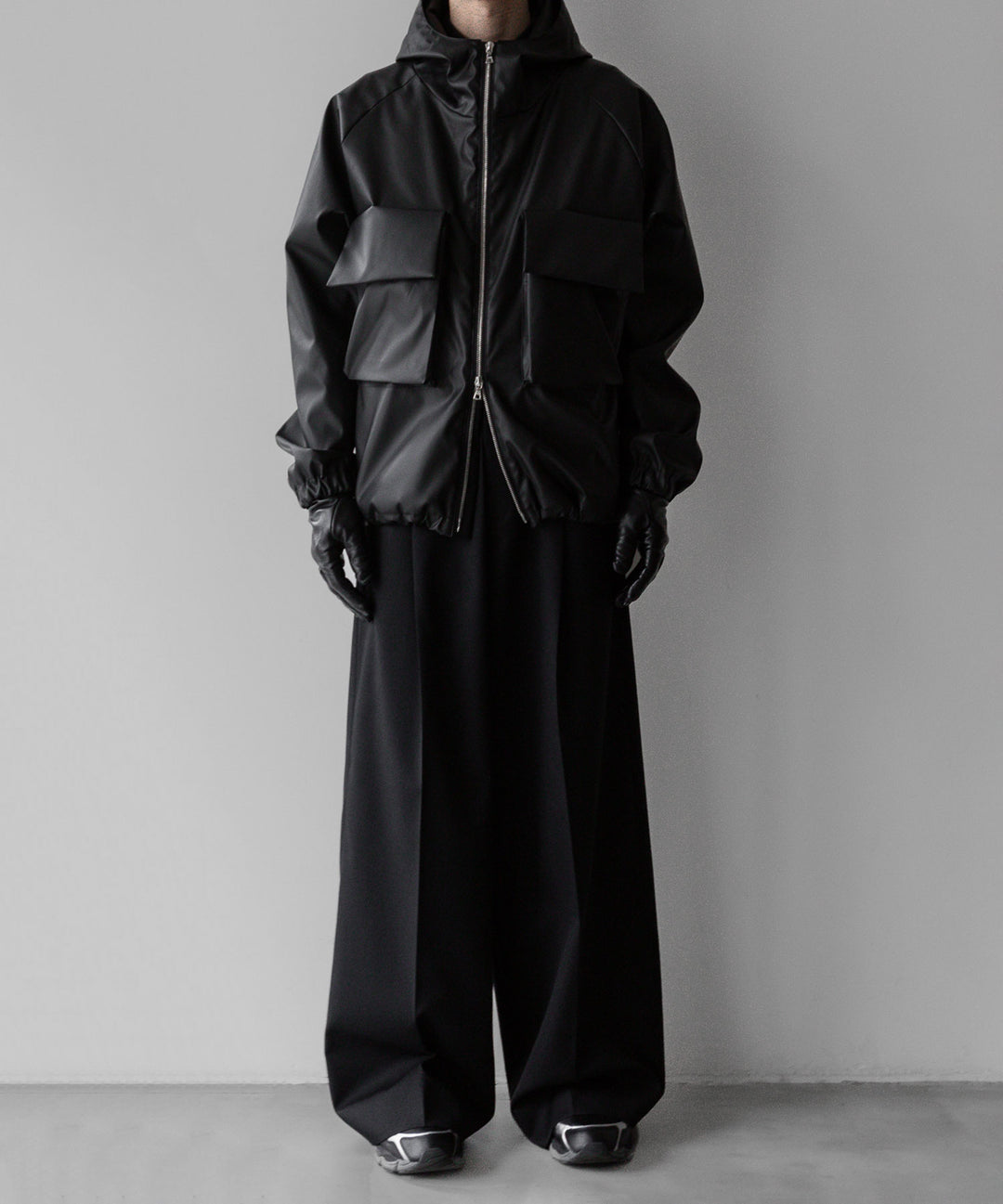 stein(シュタイン)の24SSコレクションHOODED SHORT JACKETのBLACK(CORTING)  代替テキストを編集
