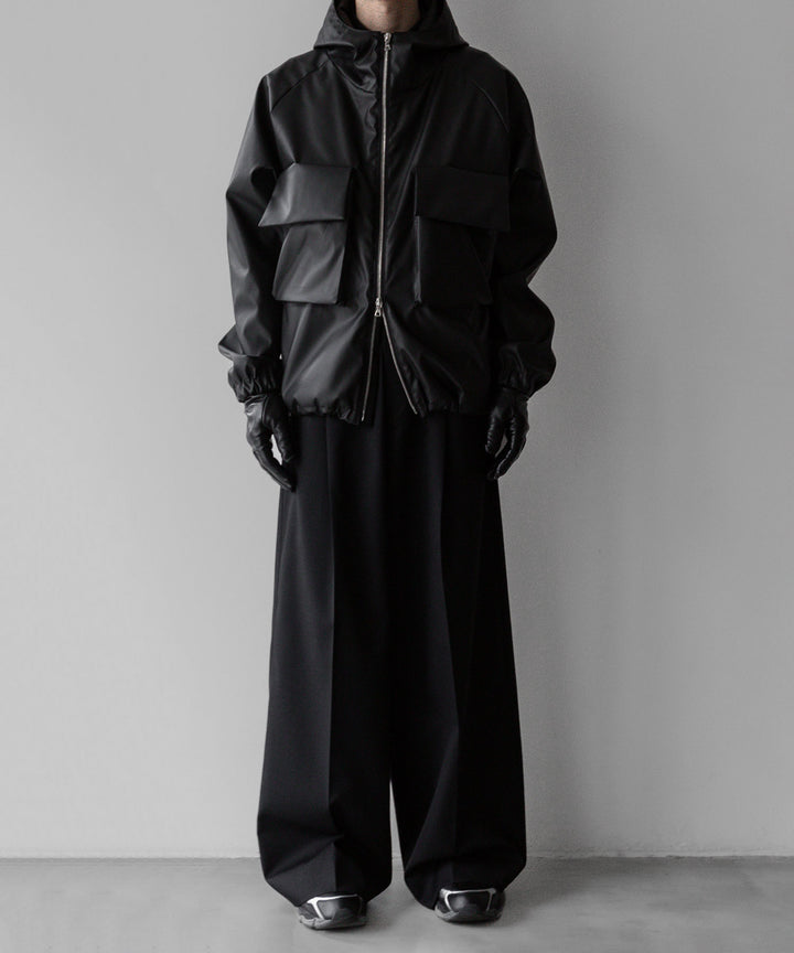 stein(シュタイン)の24SSコレクションHOODED SHORT JACKETのBLACK(CORTING)  代替テキストを編集