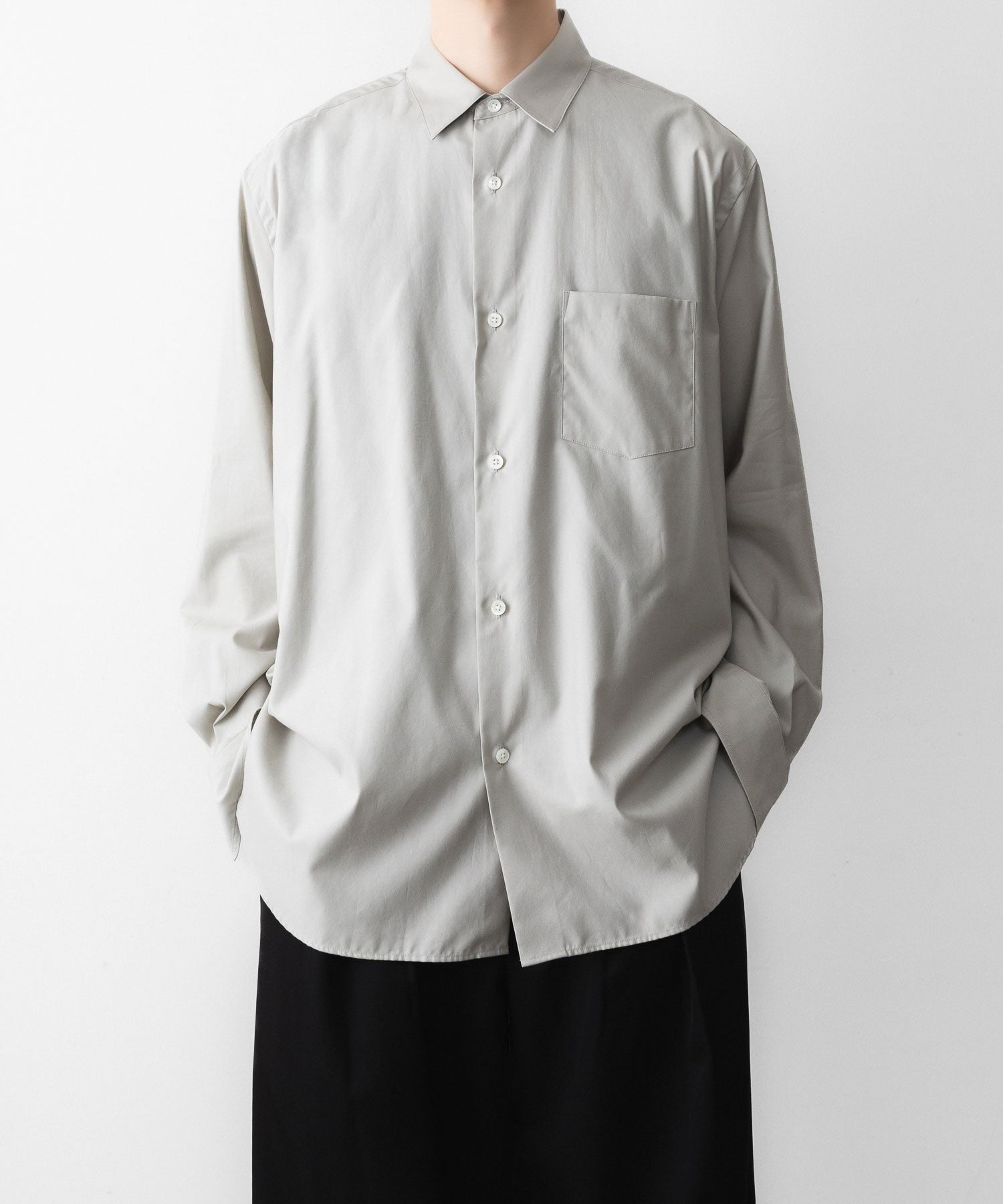PGSTシャツ ssstein / シュタイン】PIMA COTTON OVERSIZED REGULAR COLLAR SHIRT