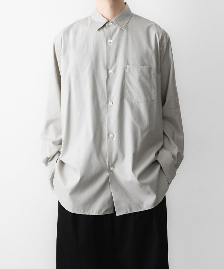 ssstein(シュタイン)の PIMA COTTON OVERSIZED REGULAR COLLAR SHIRT - OFF GREYの公式通販サイトsession福岡セレクトショップ