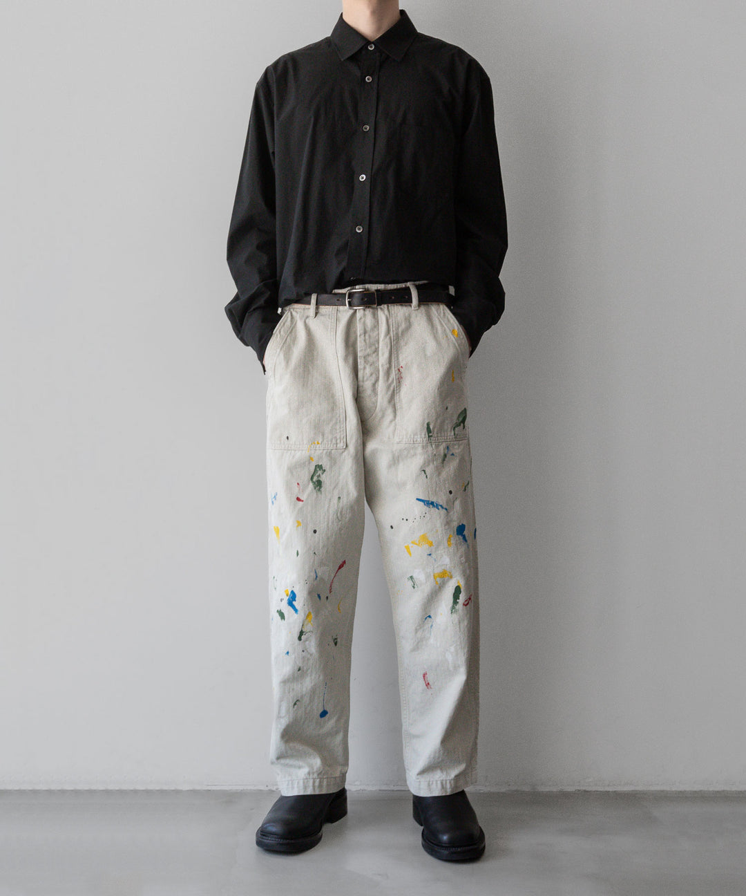 INTÉRIM - インテリムのMILK PAINT ORGANIC COTTON HBT TWILL BAKER PANTSのPU.IVORY公式通販サイトsession福岡セレクトショップ