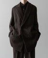 【ssstein】OVERSIZED PEAK LAPEL JACKET - DARK BROWN