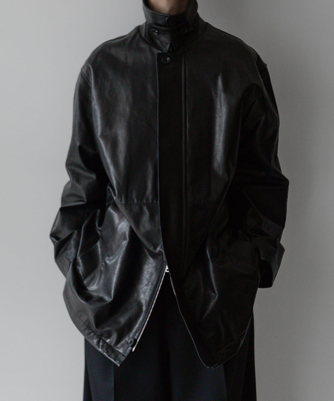 stein シュタイン 23AW LEATHER ZIP JACKET - BLACK sessionセッション福岡セレクトショップ 公式通販サイト