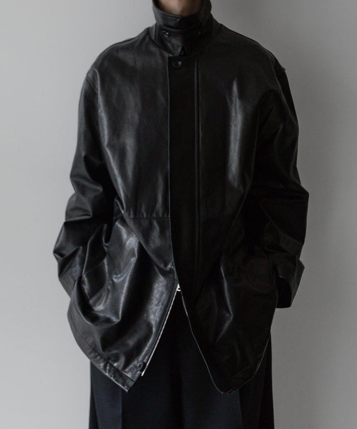 stein シュタイン 23AW LEATHER ZIP JACKET - BLACK sessionセッション福岡セレクトショップ 公式通販サイト