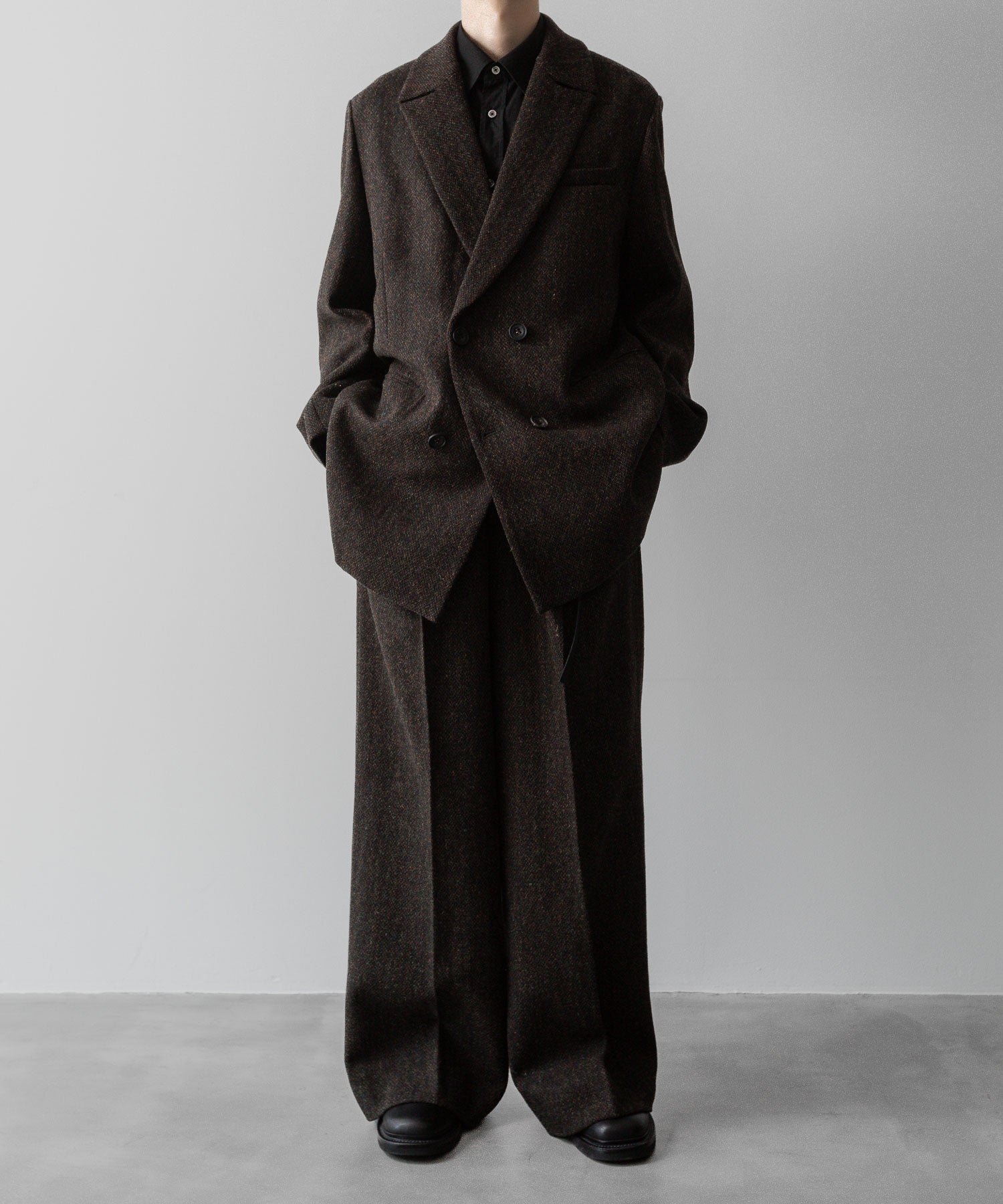 ssstein(シュタイン)の24AWコレクション OVERSIZED PEAK LAPEL JACKET - DARK BROWN 公式通販サイトsession福岡セレクトショップ