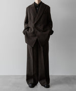 画像をギャラリービューアに読み込む, ssstein(シュタイン)の24AWコレクション OVERSIZED PEAK LAPEL JACKET - DARK BROWN 公式通販サイトsession福岡セレクトショップ
