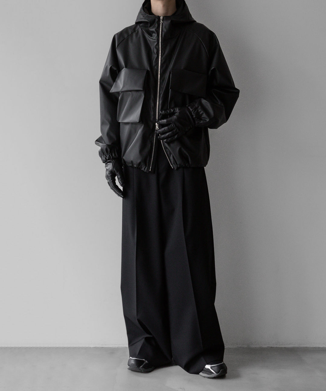 stein(シュタイン)の24SSコレクションHOODED SHORT JACKETのBLACK(CORTING)  代替テキストを編集
