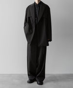 画像をギャラリービューアに読み込む, ssstein(シュタイン)の24AWコレクション OVERSIZED DOWN PAT SHIRT - BLACK 公式通販サイトsession福岡セレクトショップ
