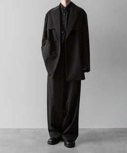 ssstein(シュタイン)の24AWコレクション OVERSIZED DOWN PAT SHIRT - BLACK 公式通販サイトsession福岡セレクトショップ