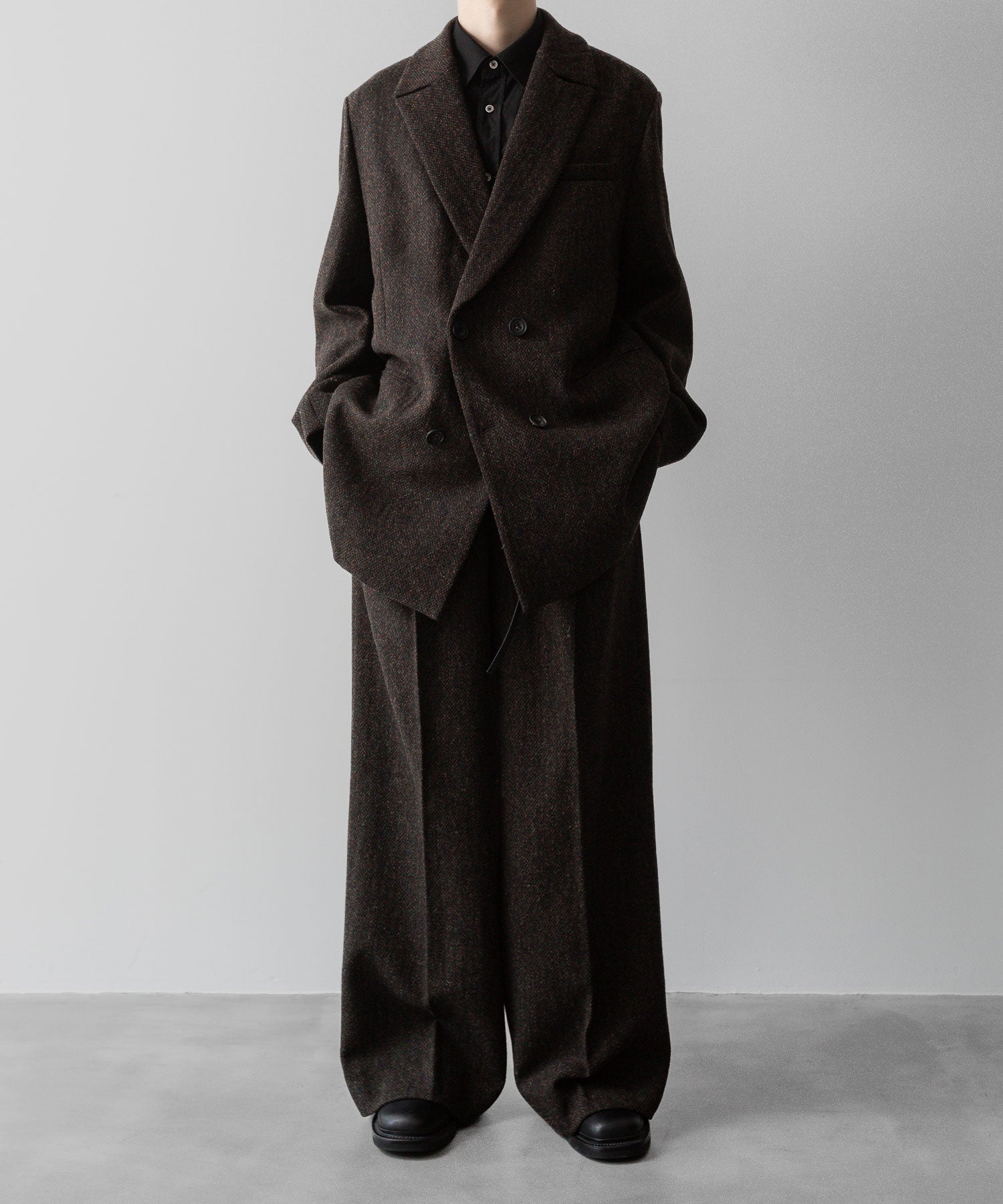 ssstein(シュタイン)の24AWコレクション OVERSIZED PEAK LAPEL JACKET - DARK BROWN 公式通販サイトsession福岡セレクトショップ