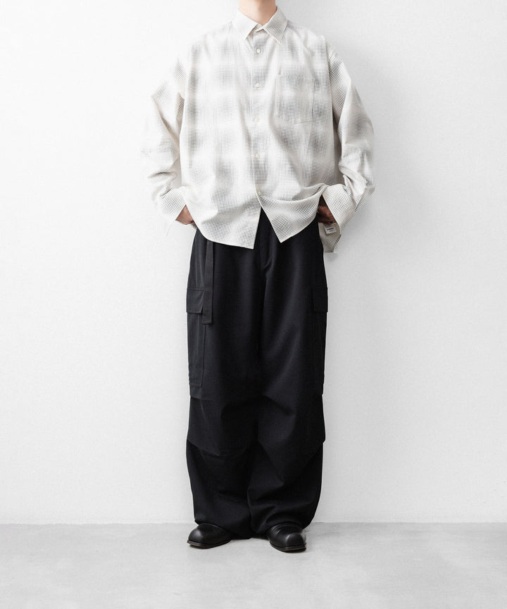 REVERBERATE リバーバレイトのFLANNEL SHIRTのWHITE×GREY 公式通販サイトsession福岡セレクトショップ