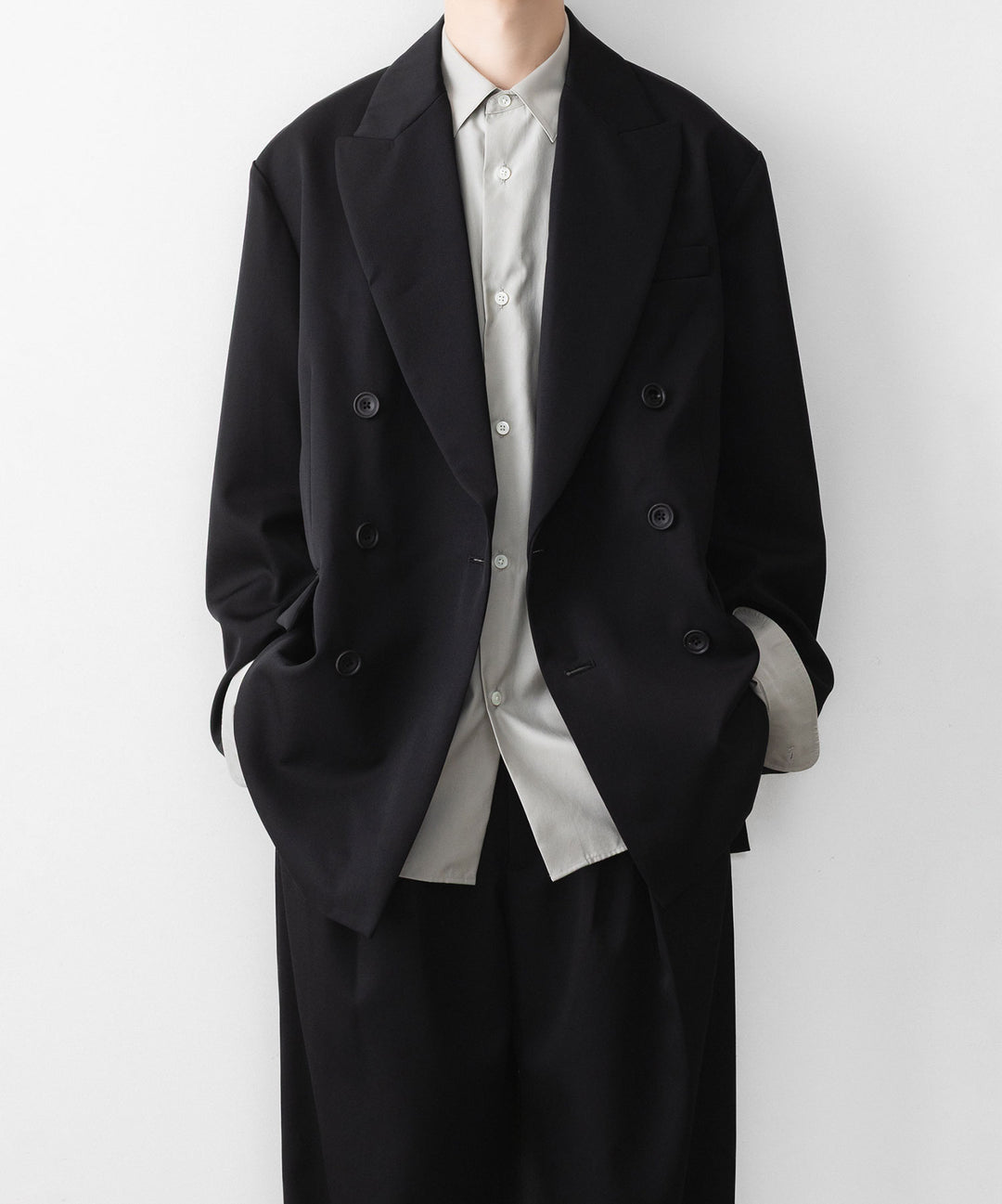 ssstein(シュタイン)の PIMA COTTON OVERSIZED REGULAR COLLAR SHIRT - OFF GREYの公式通販サイトsession福岡セレクトショップ