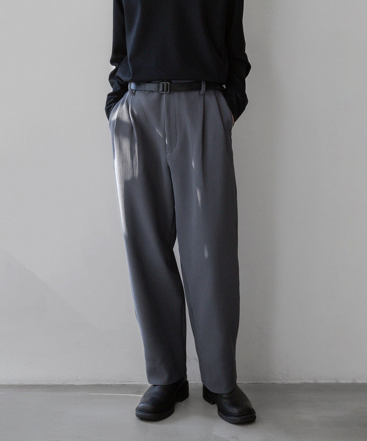 【stein】GRADATION PLEATS TWO TUCK TROUSERS - N.GREY シュタイン 23ss session セッション 福岡セレクトショップ