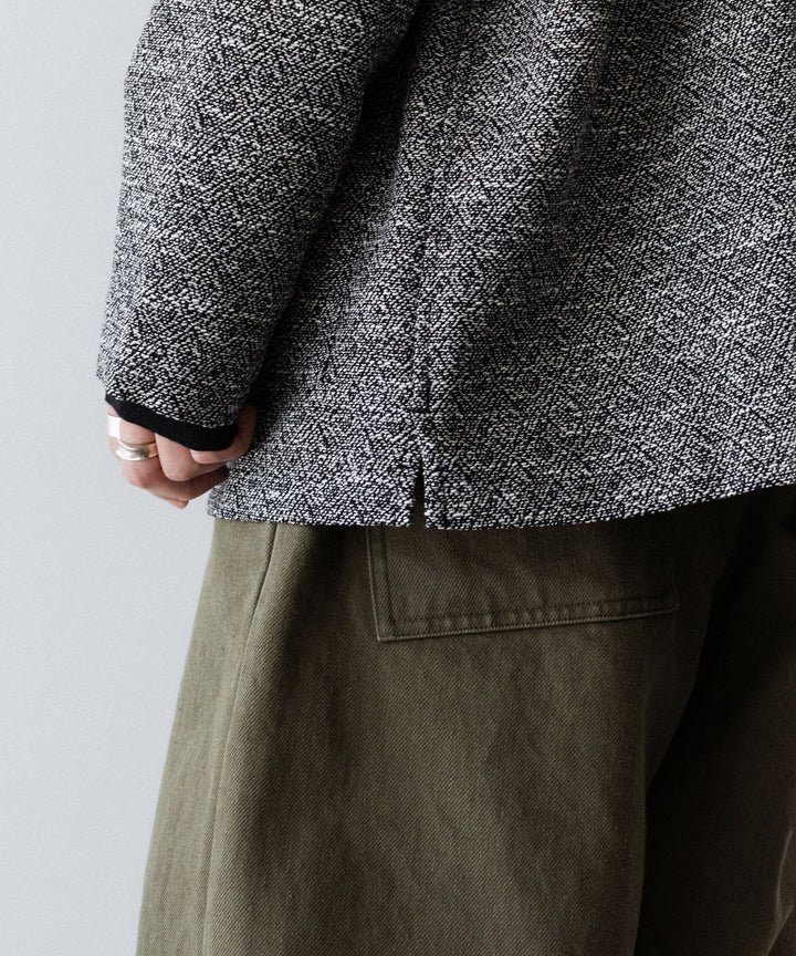 INTÉRIM インテリムのDOUBLE SIDED JACQUARD TWEED DEAD STOCK HYPER BIG FLY FRONT SHIIRT JACKETのBLACK公式通販サイトsession福岡セレクトショップ