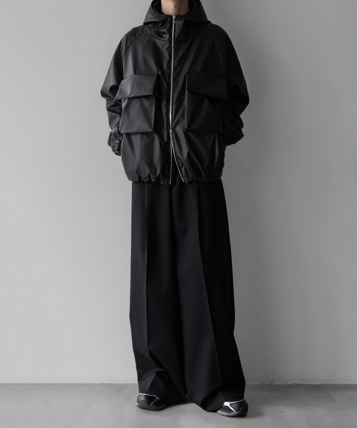 stein(シュタイン)の24SSコレクションHOODED SHORT JACKETのBLACK(CORTING)  代替テキストを編集