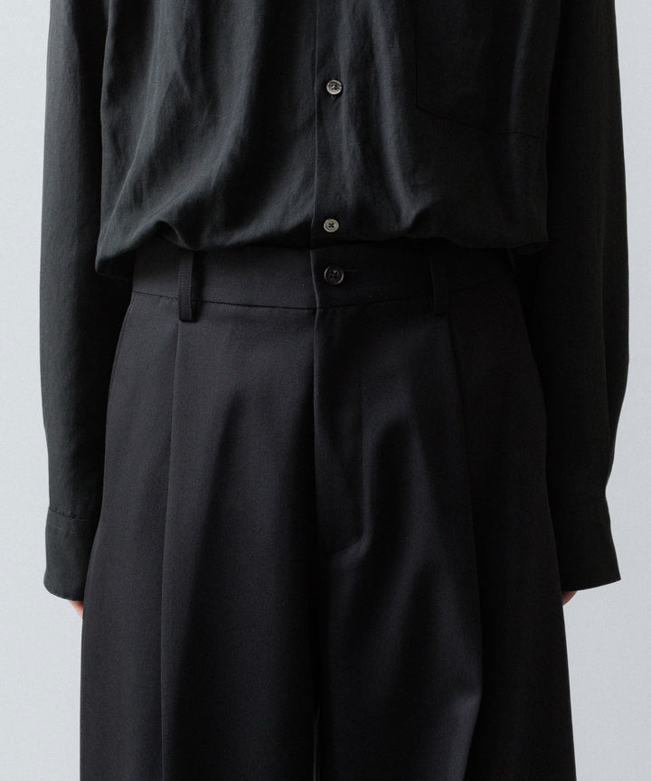 ssstein(シュタイン)のEXTRA WIDE TROUSERS (2/90 WOOL GABARDINE) - BLACKの公式通販サイトsession福岡セレクトショップ