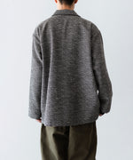 画像をギャラリービューアに読み込む, INTÉRIM インテリムのDOUBLE SIDED JACQUARD TWEED DEAD STOCK HYPER BIG FLY FRONT SHIIRT JACKETのBLACK公式通販サイトsession福岡セレクトショップ
