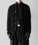 画像をギャラリービューアに読み込む, Fujimoto フジモトのPATTERNED FEATHERY CARDIGAN - BLACKの公式通販サイトsession福岡セレクトショップ
