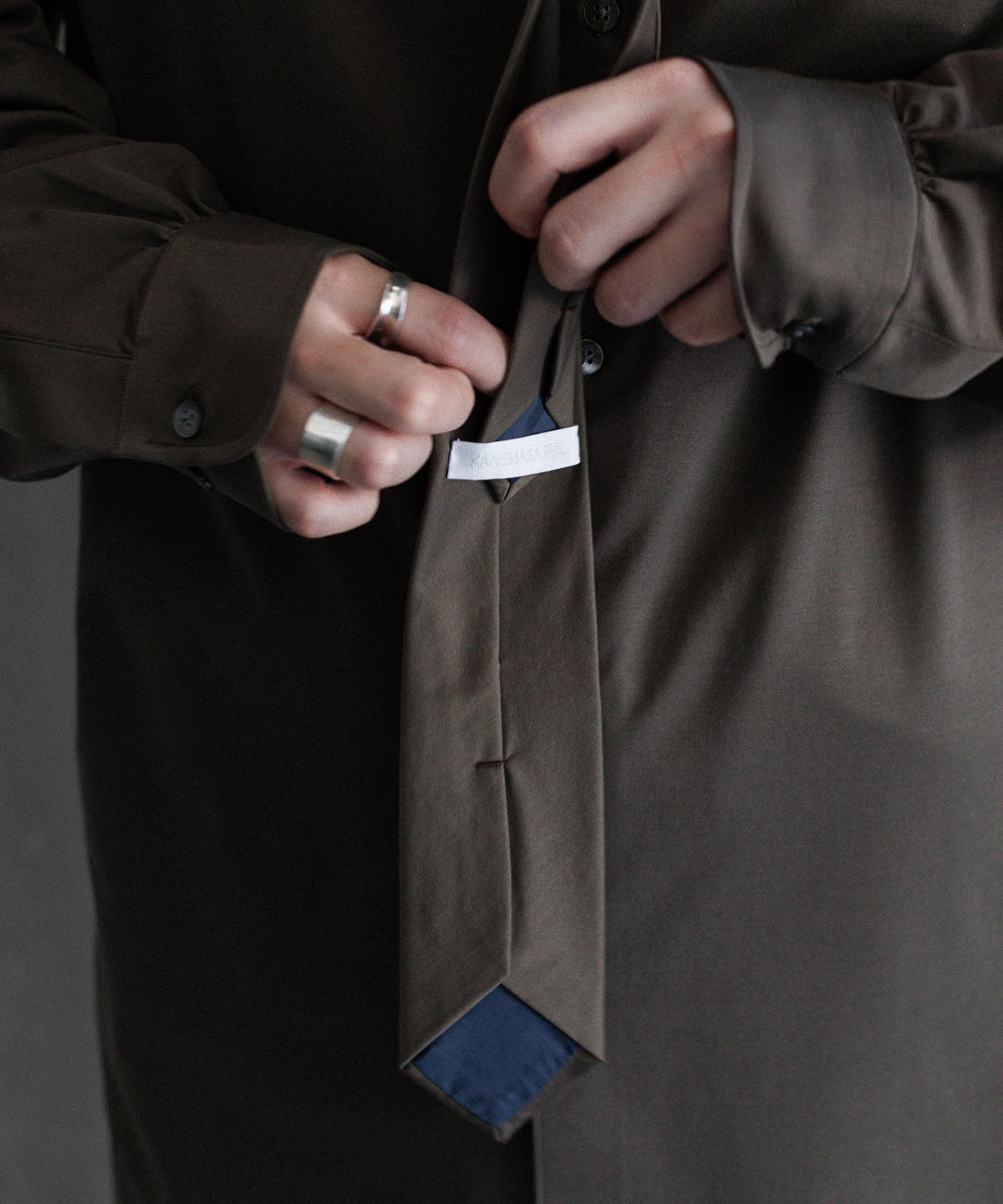 【KANEMASA PHIL.】46G TIE - BROWN - Exclusive session