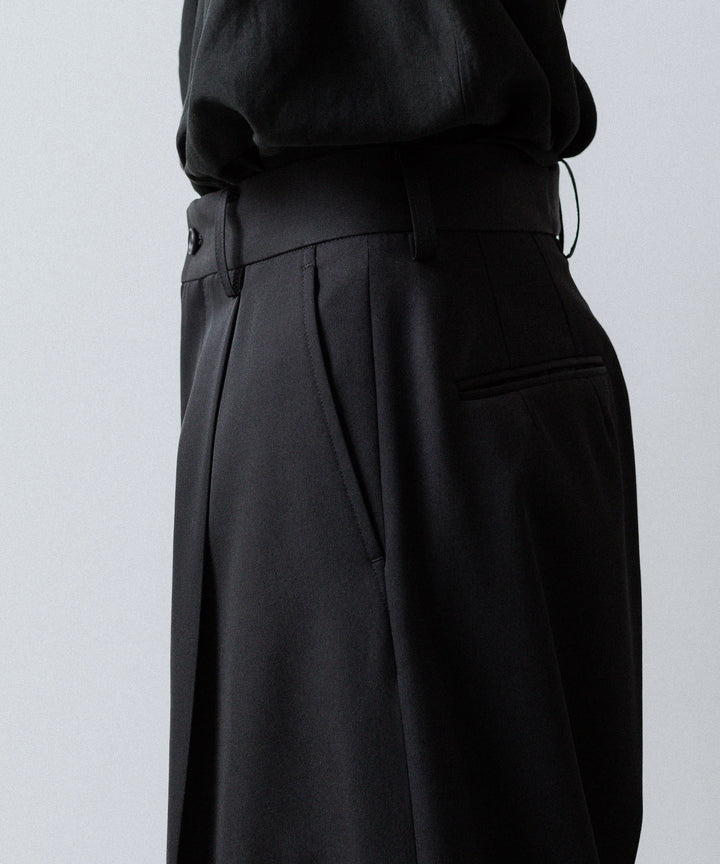 ssstein(シュタイン)のEXTRA WIDE TROUSERS (2/90 WOOL GABARDINE) - BLACKの公式通販サイトsession福岡セレクトショップ