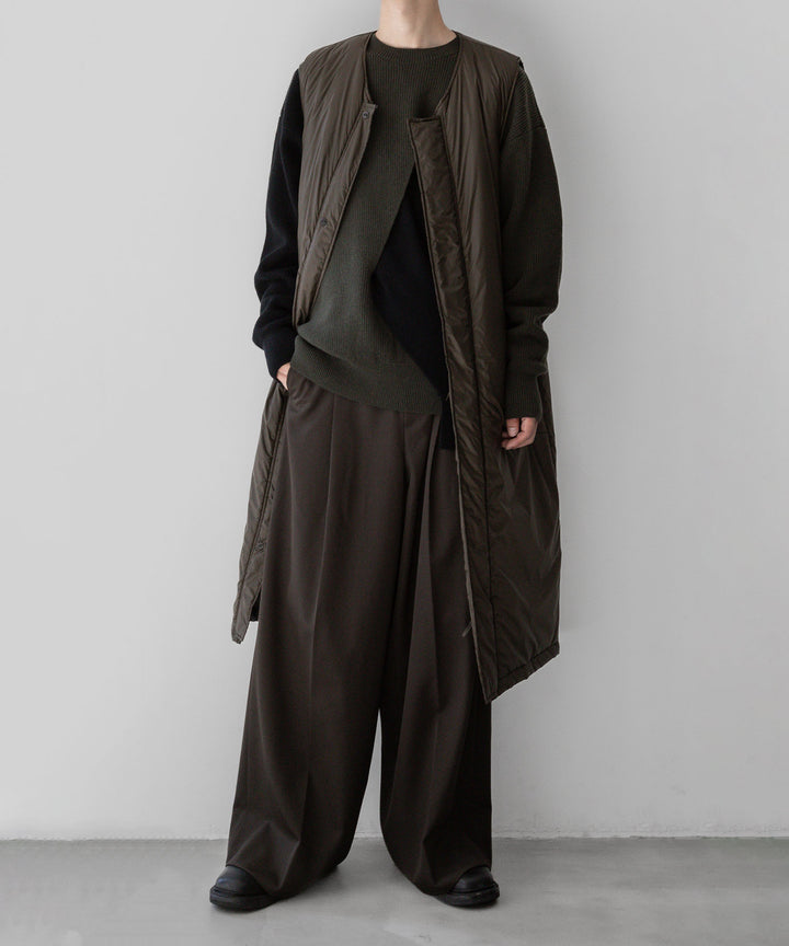 stein(シュタイン)の23AWコレクションCROSSOVER KNIT LSのMILITARY KHAKI × BLACK