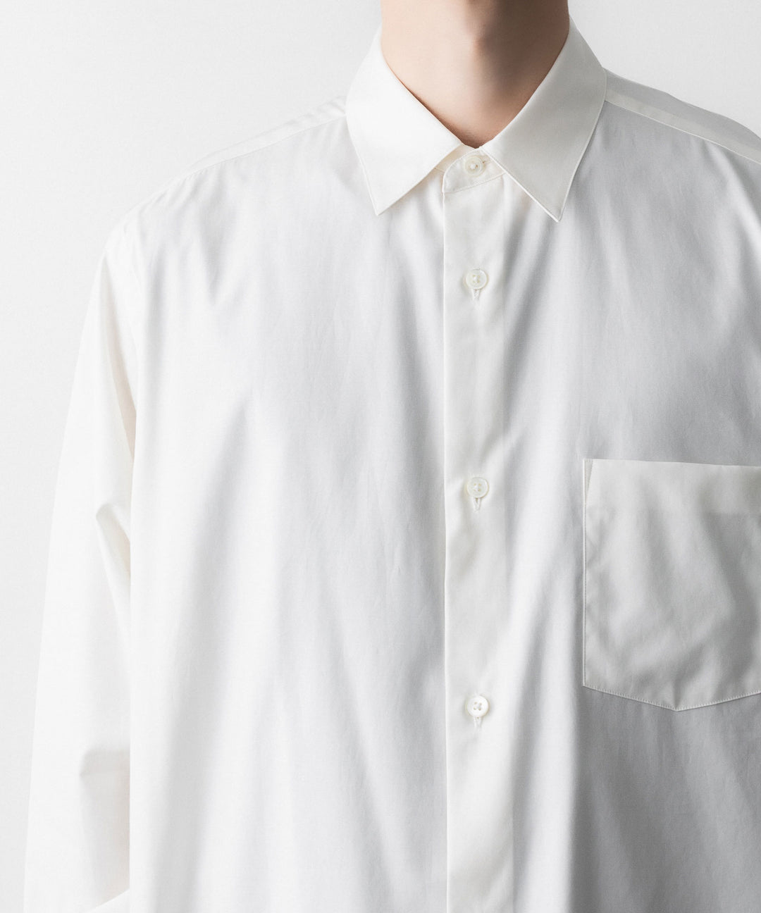 ssstein(シュタイン)の PIMA COTTON OVERSIZED REGULAR COLLAR SHIRT - OFF WHITEの公式通販サイトsession福岡セレクトショップ