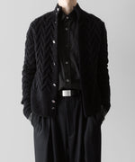 画像をギャラリービューアに読み込む, Fujimoto フジモトのPATTERNED FEATHERY CARDIGAN - BLACKの公式通販サイトsession福岡セレクトショップ
