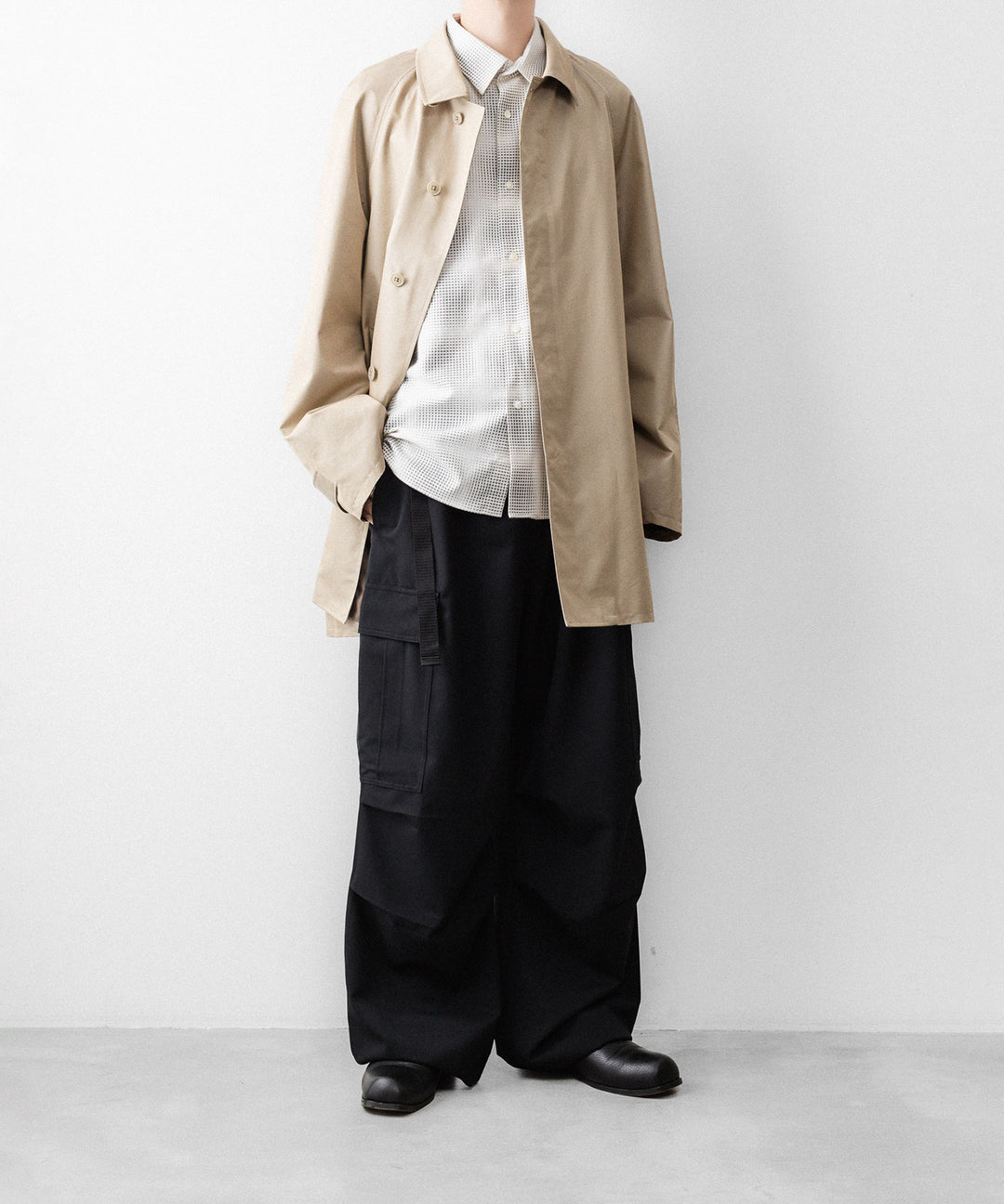 REVERBERATE リバーバレイトのTRENCH COAT SHORT-PLのBEIGE 公式通販サイトsession福岡セレクトショップ