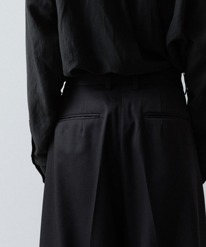 ssstein(シュタイン)のEXTRA WIDE TROUSERS (2/90 WOOL GABARDINE) - BLACKの公式通販サイトsession福岡セレクトショップ