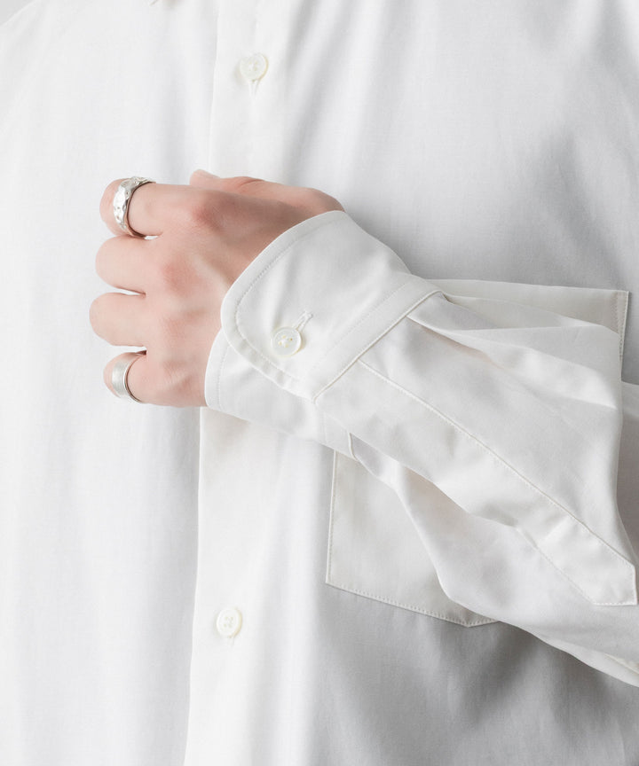 ssstein(シュタイン)の PIMA COTTON OVERSIZED REGULAR COLLAR SHIRT - OFF WHITEの公式通販サイトsession福岡セレクトショップ