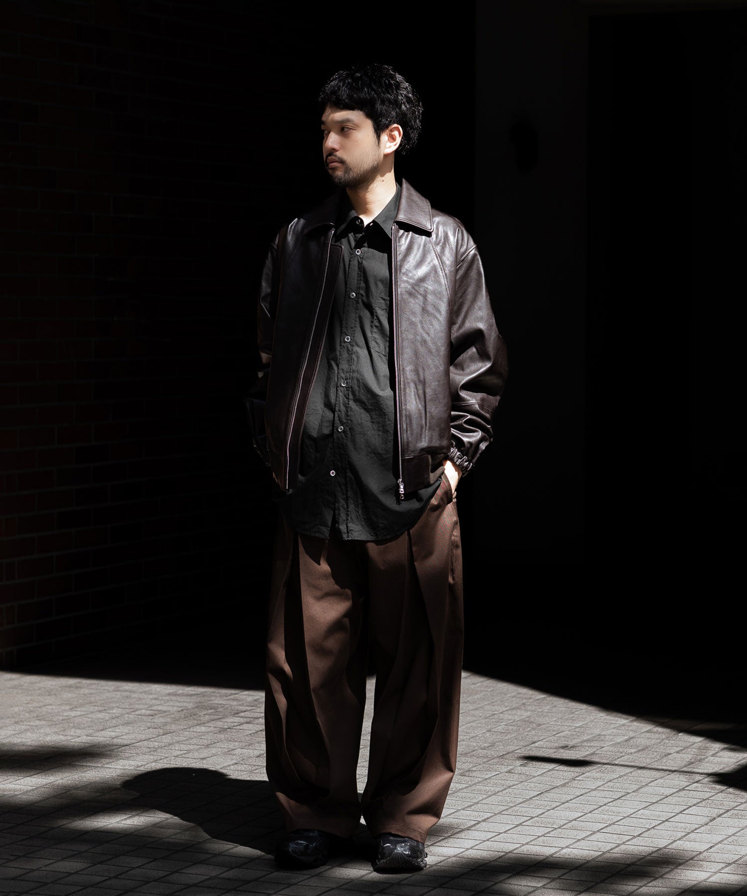 sage NATION セイジネーションのBOX PLEAT TROUSER - BROWNの公式通販サイトsession福岡セレクトショップ 