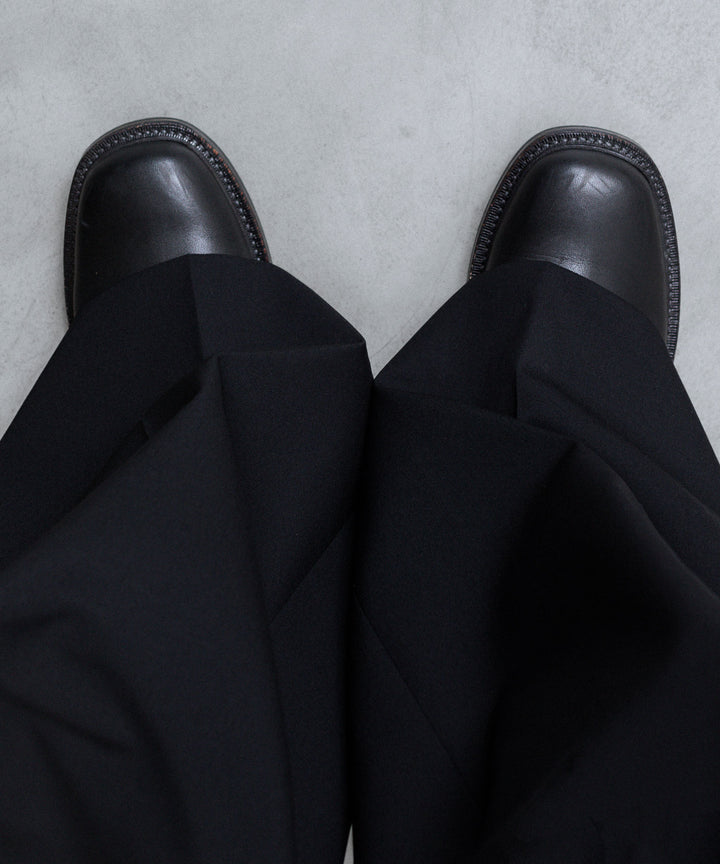 ssstein(シュタイン)のEXTRA WIDE TROUSERS (2/90 WOOL GABARDINE) - BLACKの公式通販サイトsession福岡セレクトショップ