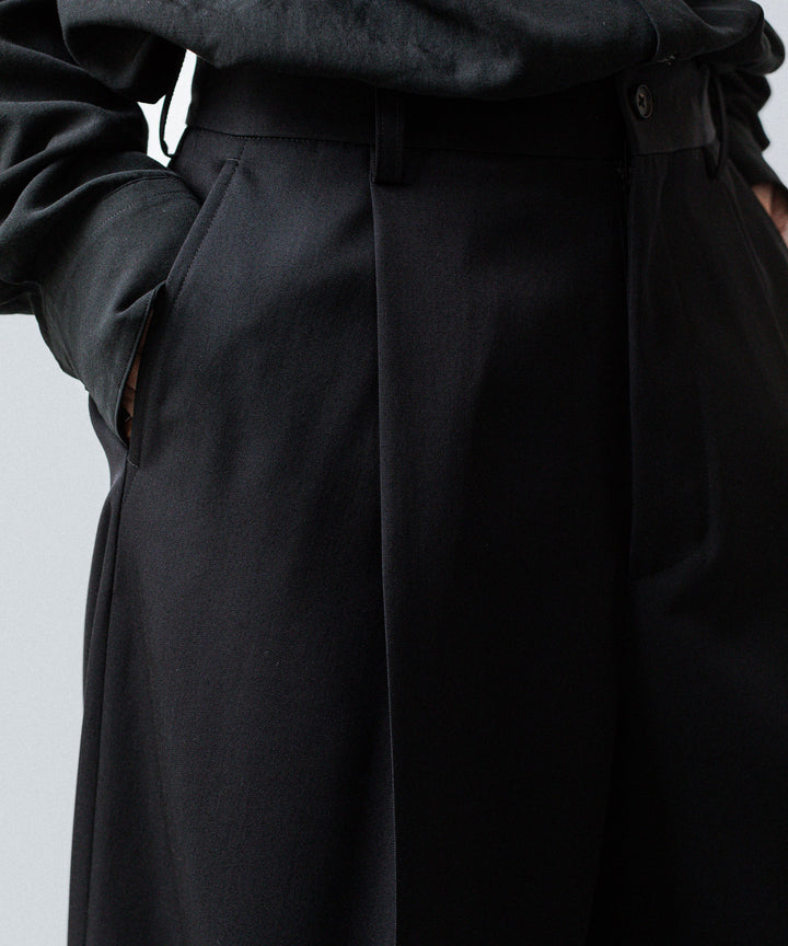 ssstein(シュタイン)のEXTRA WIDE TROUSERS (2/90 WOOL GABARDINE) - BLACKの公式通販サイトsession福岡セレクトショップ