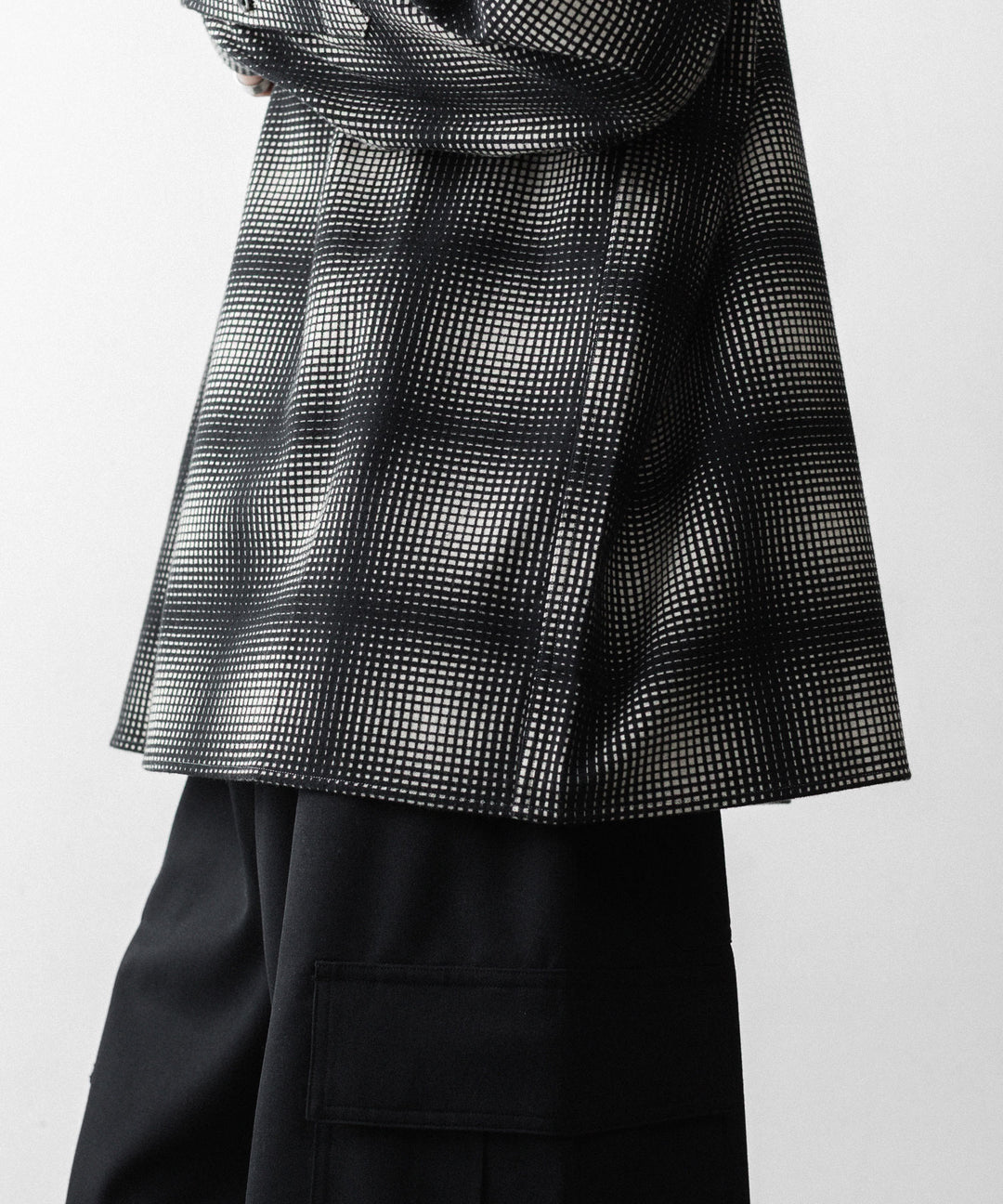 REVERBERATE リバーバレイトのFLANNEL SHIRTのBLACK×WHITE 公式通販サイトsession福岡セレクトショップ