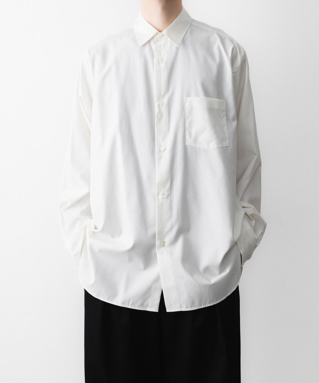 ssstein(シュタイン)の PIMA COTTON OVERSIZED REGULAR COLLAR SHIRT - OFF WHITEの公式通販サイトsession福岡セレクトショップ