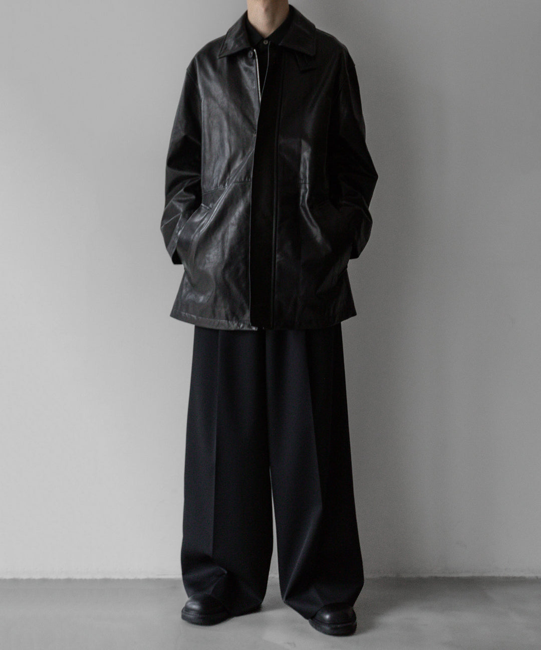 stein シュタイン 23AW LEATHER ZIP JACKET - BLACK sessionセッション福岡セレクトショップ 公式通販サイト