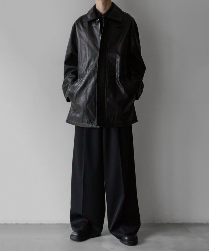 stein シュタイン 23AW LEATHER ZIP JACKET - BLACK sessionセッション福岡セレクトショップ 公式通販サイト