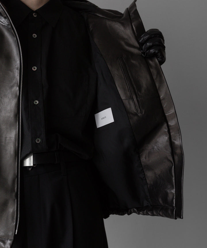 stein(シュタイン)の24SSコレクションLEATHER HOODED SHORT JACKETのBLACK