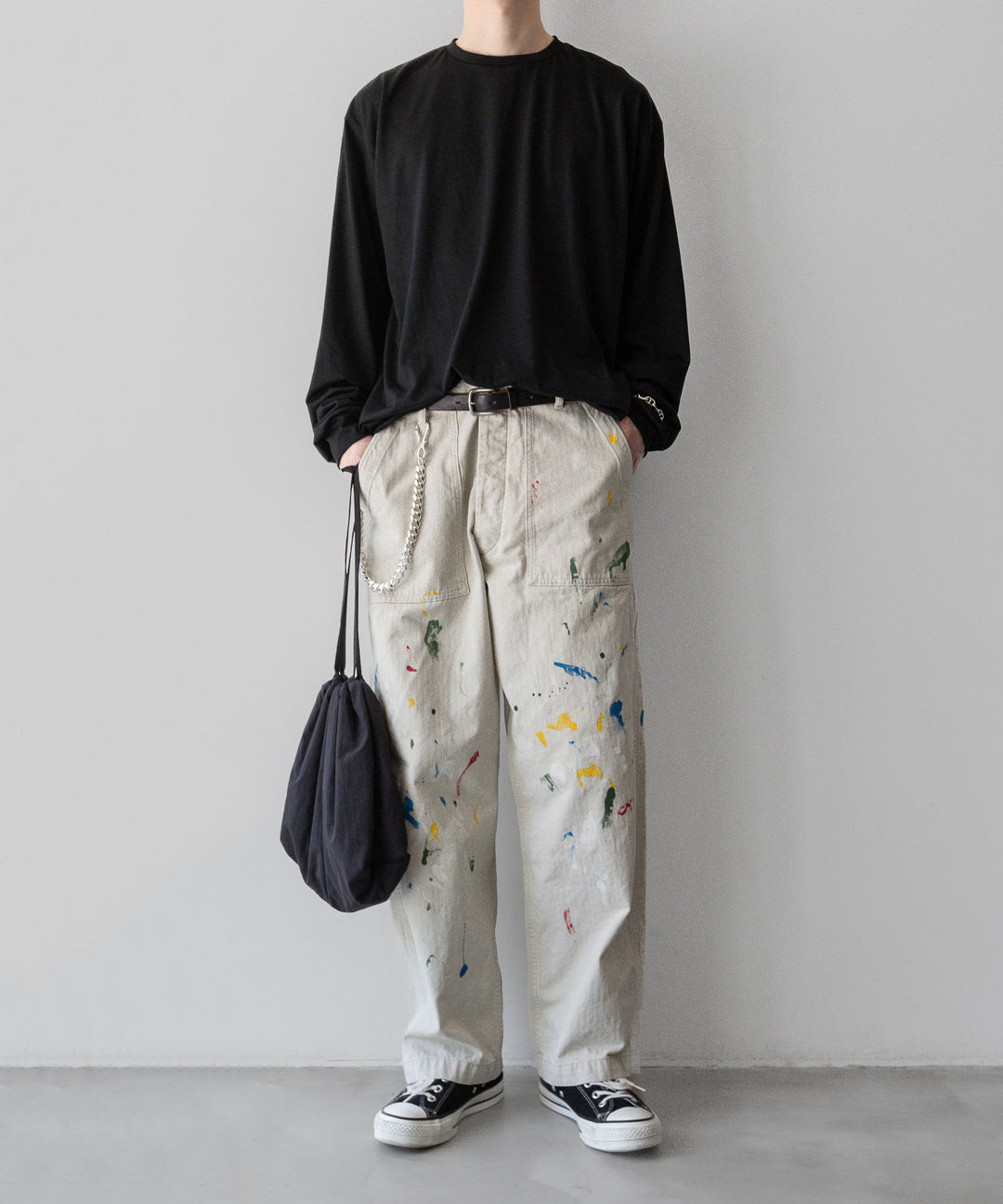 INTÉRIM - インテリムのMILK PAINT ORGANIC COTTON HBT TWILL BAKER PANTSのPU.IVORY公式通販サイトsession福岡セレクトショップ