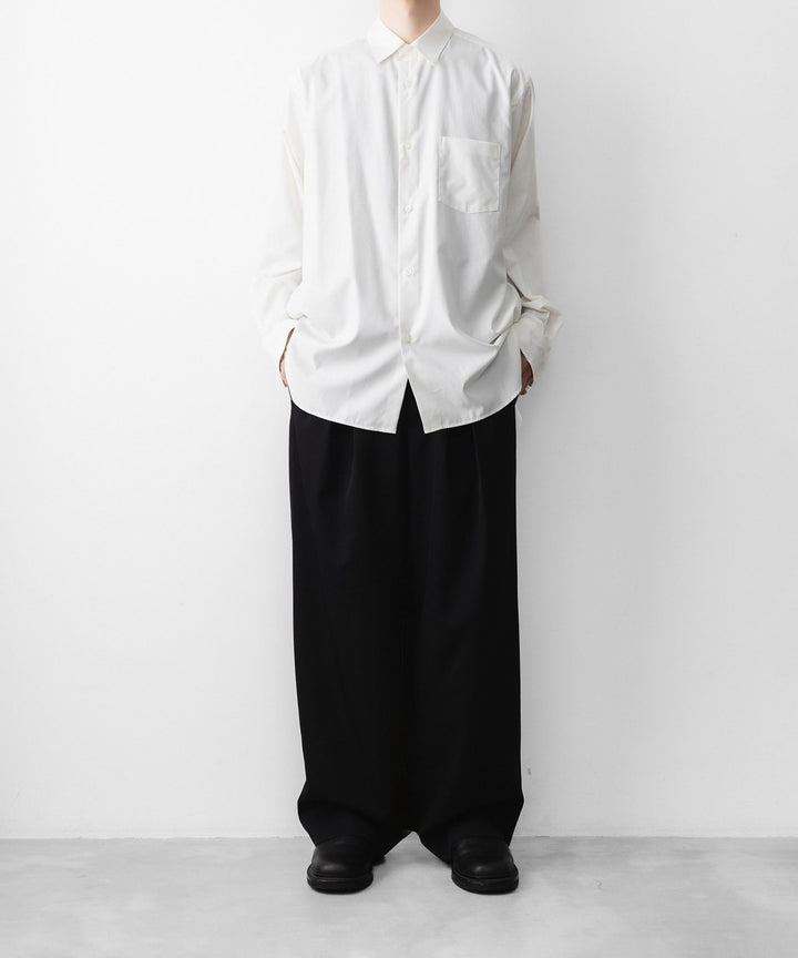ssstein(シュタイン)の PIMA COTTON OVERSIZED REGULAR COLLAR SHIRT - OFF WHITEの公式通販サイトsession福岡セレクトショップ