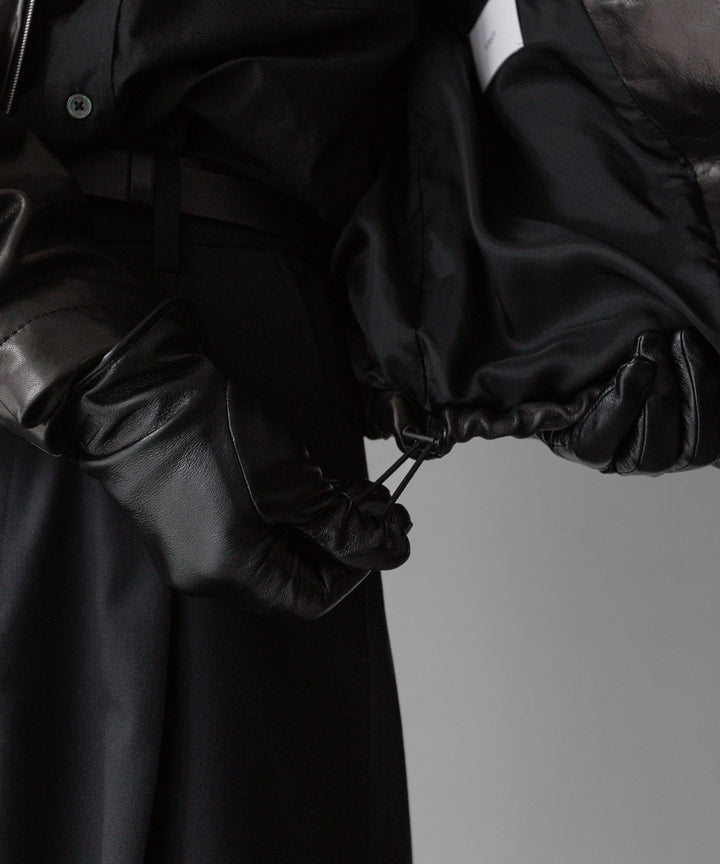 stein(シュタイン)の24SSコレクションLEATHER HOODED SHORT JACKETのBLACK