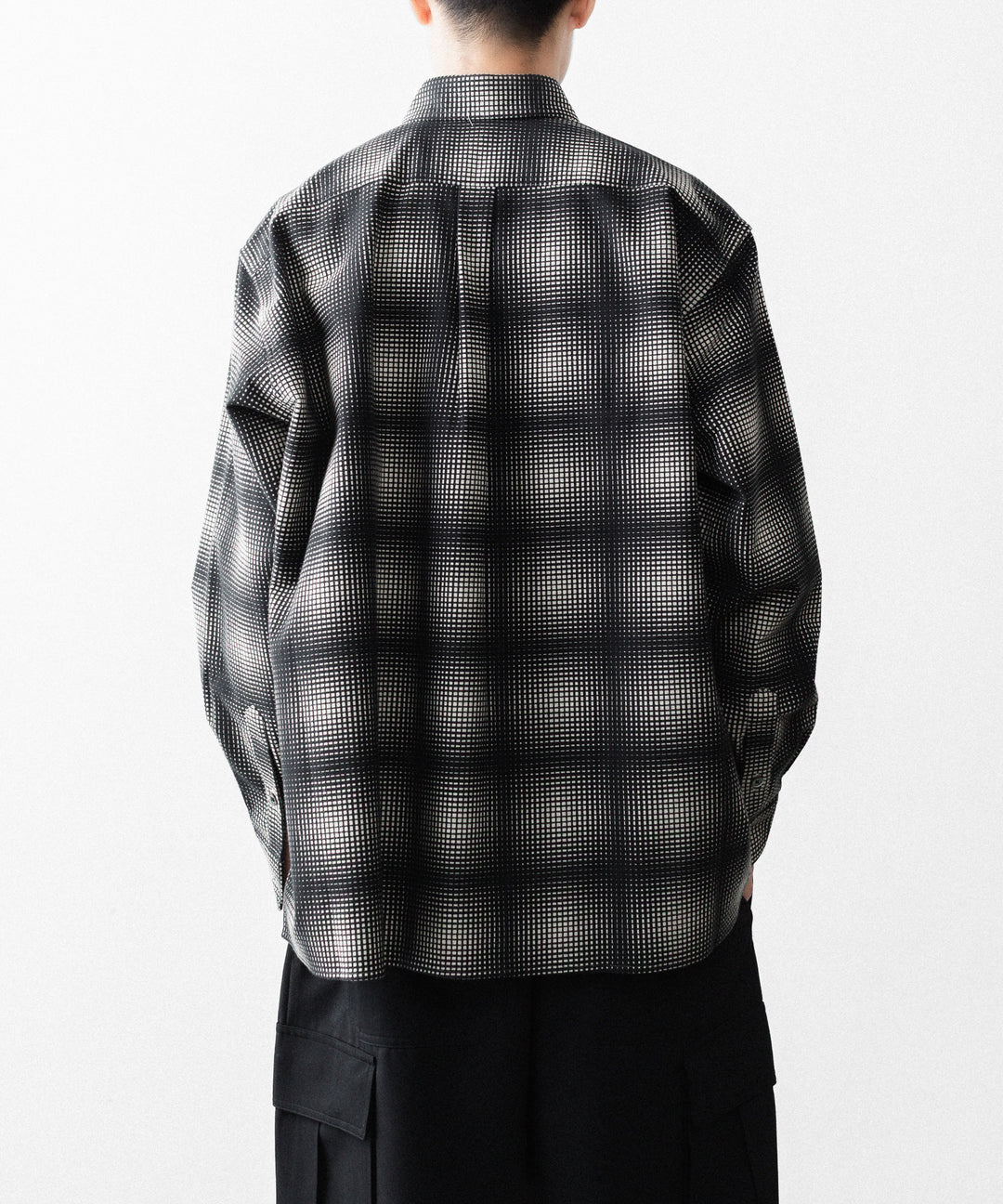 REVERBERATE リバーバレイトのFLANNEL SHIRTのBLACK×WHITE 公式通販サイトsession福岡セレクトショップ