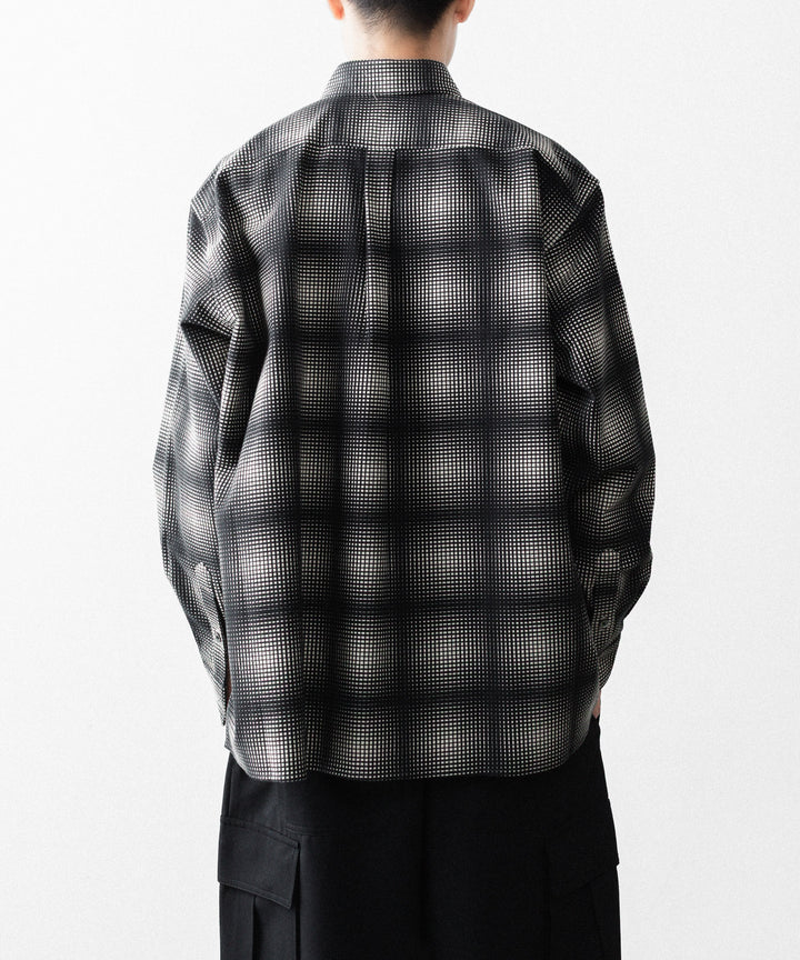 REVERBERATE リバーバレイトのFLANNEL SHIRTのBLACK×WHITE 公式通販サイトsession福岡セレクトショップ